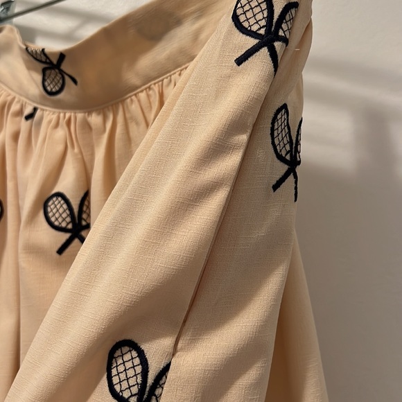 Anthropologie Pepaloves extra small what’s the racket tennis skirt Xs ivory - Picture 5 of 6